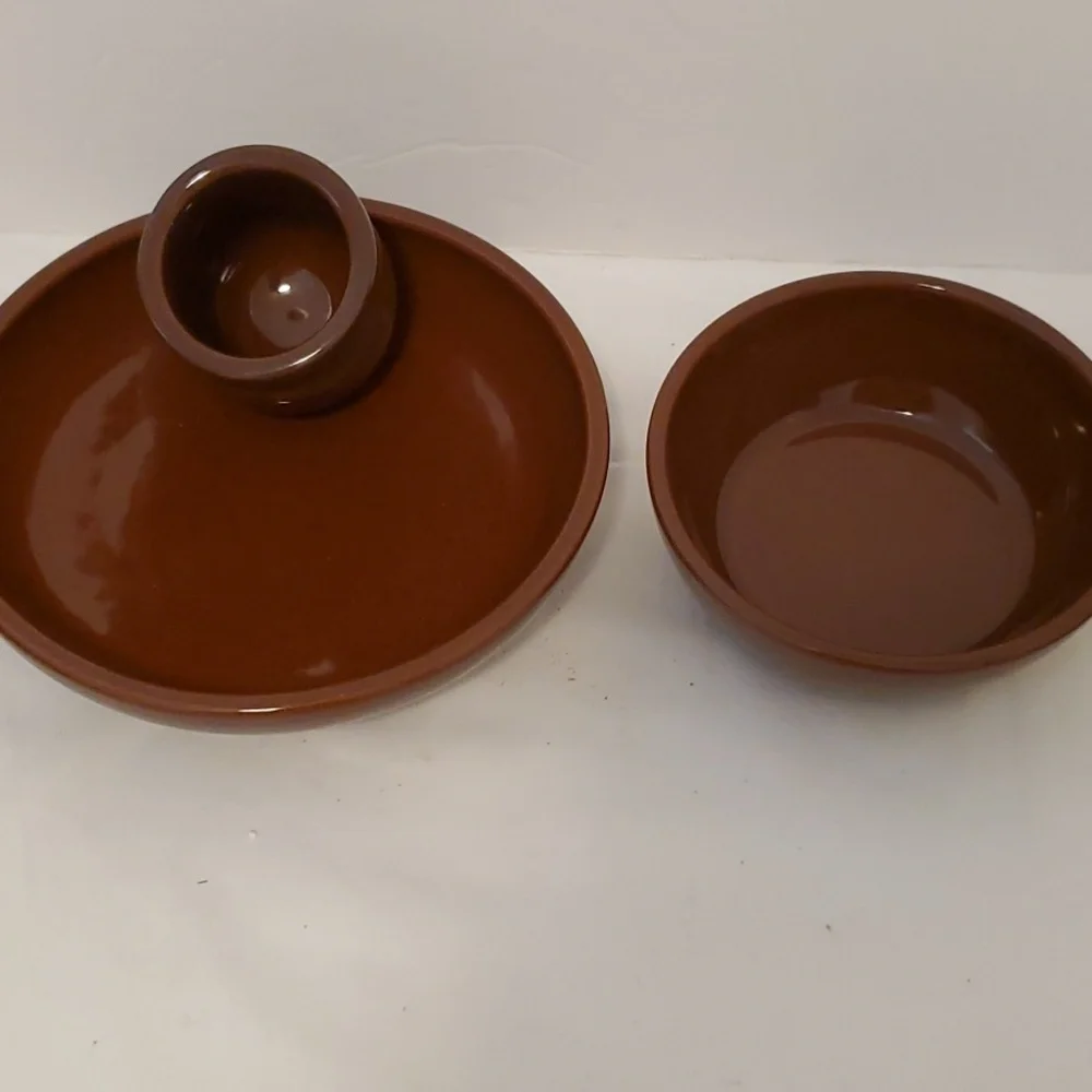 Williams Sonoma 2 Brown Olive Bowls